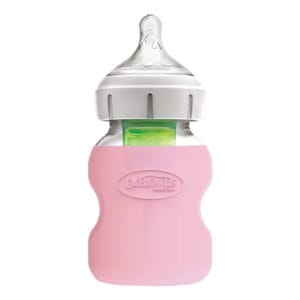 Dr. Brown's Beschermhoes glazen fles 150 ml roze verpakking