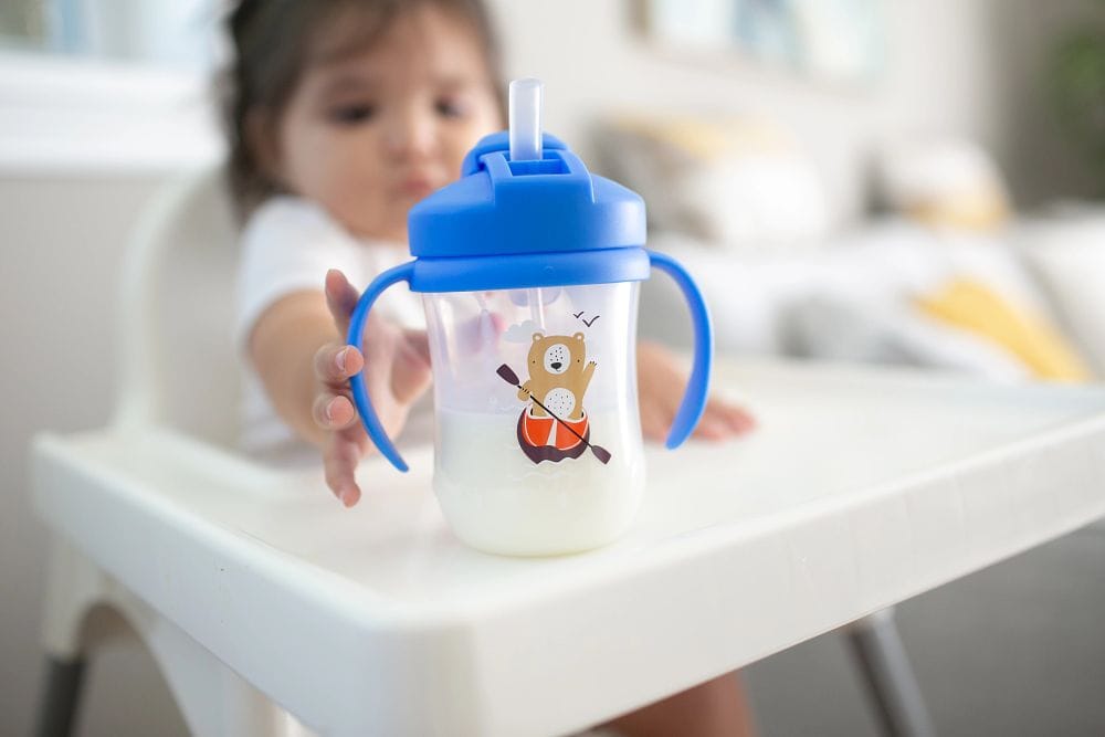 Dr. Brown's Baby's eerste rietjes beker blauw sfeerbeeld