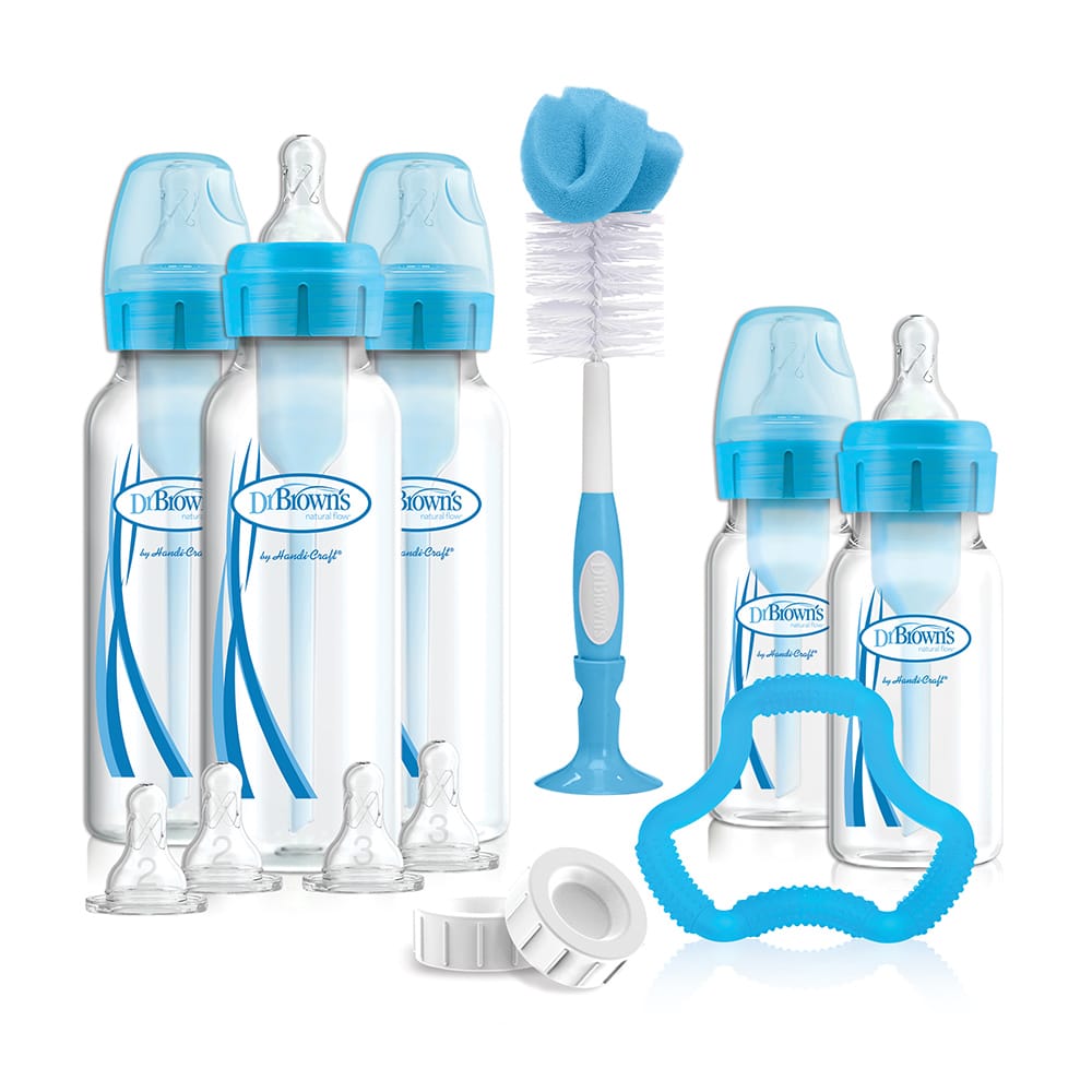 Skiën Narabar erectie Dr. Brown's Options+ Anti-colic Bottle Giftset | Standaard halsfles blauw •  Dr. Brown's