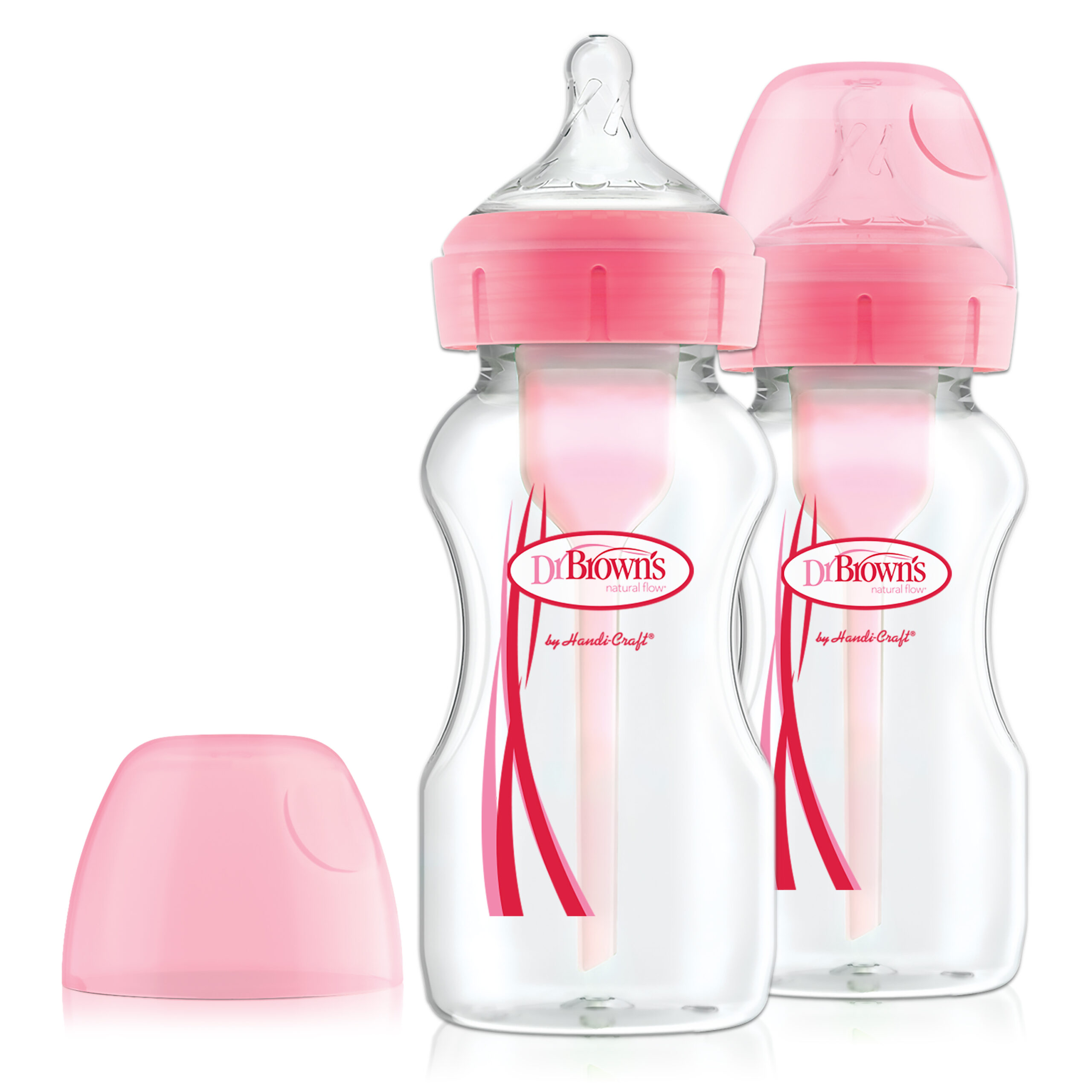 enthousiast Postbode zuiverheid Dr. Brown's Options+ Anti-colic Bottle 2-pack | Brede halsfles roze 270 ml  • Dr. Brown's