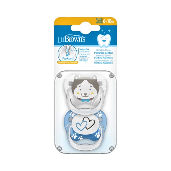 Dr. Brown's Fopspeen 2-pack animal faces fase 2 - Afbeelding 3