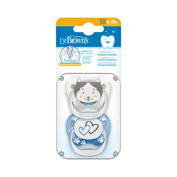 Dr. Brown's Fopspeen 2-pack animal faces fase 2 - Afbeelding 3