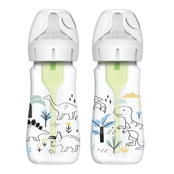 Dr. Brown's Options+ Anti-colic Bottle 2-pack | Brede halsfles 270 ml Dino