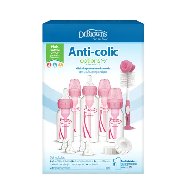 Dr. Brown's Options+ Anti-colic Bottle Giftset | Standaard halsfles - Afbeelding 3