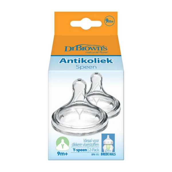 Dr. Brown's Options+ Anti-colic | Y-cut Speen Brede halsfles - Afbeelding 2