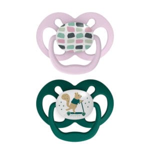 Dr. Brown's Symmetrische fopspeen fase 2 roze/groen 2-pack